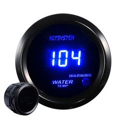 LED Digital 52mm Car Temp Black Electronic Temperature Blue 2" Water Gauge USA