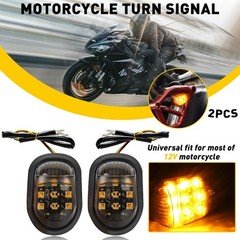 LED Motorcycle Turn Signal Indicator Blinker Light Amber for For Kawasaki Suzuki