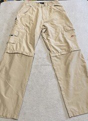 Lee Pipes Convertible Pants 18R Khaki Wide Leg Baggy Y2K 28x30 Skater