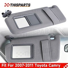 Left Driver Side Sun Visor w/Sunroof & Light Lamp Gray For 2007-11 Toyota Camry