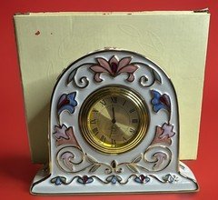Lenox Guided Garden Clock Multicolored Floral Porcelain.