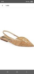 Lilly Pulitzer Brit Slingback Shoe Natural Pointed Toe Size 6