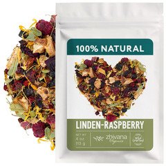 Linden & Raspberry Herbal Tea Loose Leaf – Fruity Tea with Raspberry Leaf & Frui