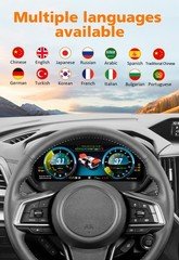 Linux 12.3" Digital Instrument Cluster CarPlay For Subaru Forester 2019-2024