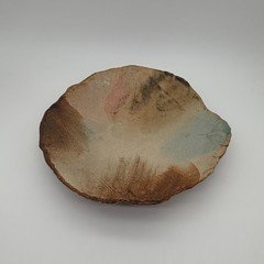 Lise Jonas Denmark Signed Studio Pottery Stoneware Bowl 16” Danish Modern