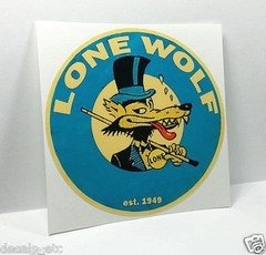 LONE WOLF Vintage Style DECAL, Vinyl STICKER, rat rod, racing, hot rod