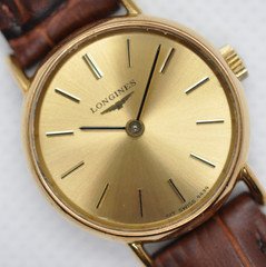 LONGINES 817-4434 Gold Dial Quartz Vintage Women's Watch Swiss Made From JAPAN