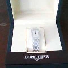 Longines DolceVita Women's 23mm Rectangle Quartz Silver Bracelet White Dial