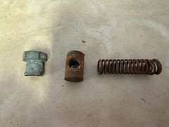 Lot 089-4, 1968 Honda CT90 Front Brake Joint, Spring, & Adjusting Nut