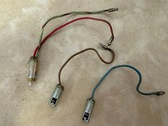 Lot 089-4, 1968 Honda CT90 Speedometer light sockets (3) & Wires