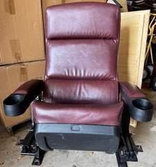 Lot 45 used HIGH END MOVIE THEATER SEATING real cinema movie chairs REDBROWN