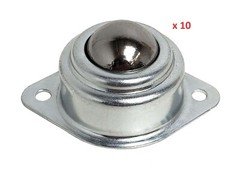 Lot of 10 Ball Transfer Flange Mount Heavy Duty Bearing Roller Conveyor -M322-