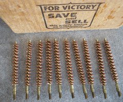 LOT OF (10) ORIGINAL US WW2 30 CAL BORE BRUSH COPPER M1 GARAND CLEANING BRUSH