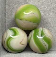 Lot Of (3) Heaton Agate Sweet Potato Marbles .62” To .63” NM