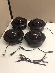 LOT of 4 Wren Mini Dome 12V DC CCTV Camera w/ 3.5-8mm Lens BNC Ceiling Black