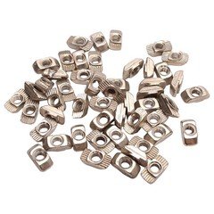 Lot of 50 80/20 14164 Standard Drop-In T-Nut, Zinc Finish, 10/25 Series, M4x0.7