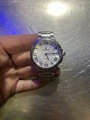 Louie Juelen Men's Automatic Dress Watch 34mm Roman Date 100M Expo Back