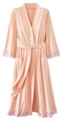 Lounging Robe Roomy Sleeves Comfy Stretch Knit Pockets XL 18 20 Grandma Chic
