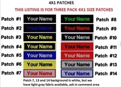 **LOVE IT** THREE PACK, 4X1 Size, Custom Embroidered NAME TAG "Iron on"