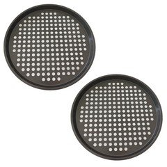 LoveDeal 11Inch Pizza Pans with Holes, Nonstick Round 11 Inch, Black