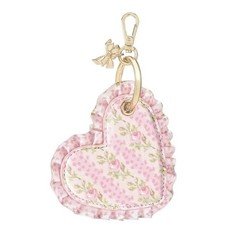 LoveShackFancy x Target – Case  Ruffled Heart AirTag Charm Strawberry Macaroon