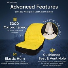 LP95233 Large Seat Cover Cushioned Seat Back Up to 18'' High "(John Deere)"