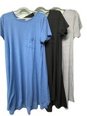 LuLaRoe Women's Dress M Lot Of 3 Black, Blue, Heather Purple