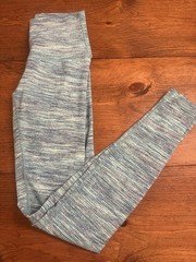 lululemon athletica Space Dye Blue/Green Leggings Women’s 4 25in Pull-On Yoga