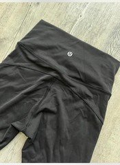 lululemon athletica Women's Black Solid Cropped Pull-On Activewear Leggings