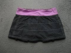 Lululemon Skirt Womens 6 Gray Pace Rival Mid Rise Tennis Skort Athletic