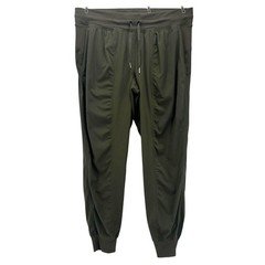 Lululemon Womens 14 Pants Dance Studio Mid-Rise Jogger Army Green Stripe Joggers
