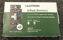 Lutron Toggler LED+ Dimmer Switch White (TGCL-153P-WH-3)