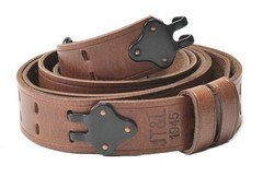 M1907 Leather Rifle Sling Dated 1945 M1 Garand Springfield Drum Dyed Leather