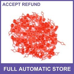 M6 Red Plastic Nipple Grease Fitting Dust Cap Covers for Motorcycle Car 100pcs