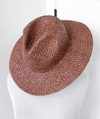 Madewell Brown Straw Fedora Hat Size M Women’s Casual Travel Spring/Summer
