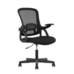 Mainstays MS53100081252BK Ergonomic Mesh Back Task Office Chair With Flip-up