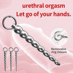 MALE Dilator Urethral Sounding Penis Plug Bead Dilator Stainless Steel Stretcher
