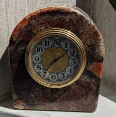 Marble Desk Clock Clock Is Quartz Made In USA Clock 