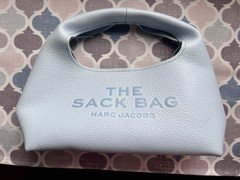 Marc Jacobs Mini Leather Sack Bag Cloud Blue Leather With Dust Bag