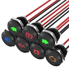 Marine Boat Dashboard Indicator Lights DC 12V 24V Waterproof LED Lamp Set