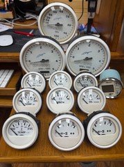 MARINE GAUGES FARIA PERFORMANCE INSTRUMENTS BAJA SPEEDO TACH FUEL TEMP VOLT OIL