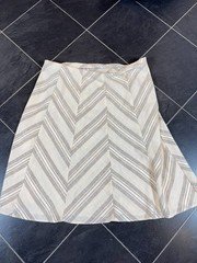 Marks and Spencer Classic Neutral Beige Linen Blend Midi Skirt size 20 New C2