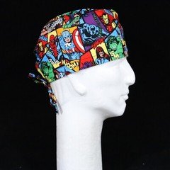 Marvel Comic Characters All Over Theme Scrub Hat