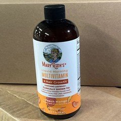 Mary Ruth's Liquid Morning Multivitamin + Hair Growth - Peach Mango - 15 fl oz