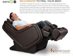 Massage Chair Zero G 5.0 Human Touch Zero Anti Gravity Recliner, Espresso *NICE*