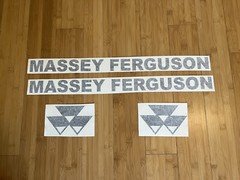 Massey Ferguson Tractor Loader 24” & 6” Black (Set Of 4) Decals Stickers Set