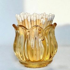 Match Holder with Striker x 3, Glass Matches Holders for 3.5 Inch,Match Box,M...