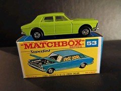 Matchbox SF #53C Ford Zodiac MKlV RARE Lime Green Crisp Orig G Script Box"MINT"