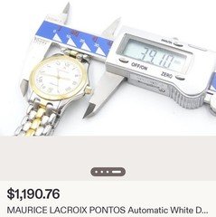 Maurice Lacroix Pontos Automatic 39.10mm White Dial Two-Tone Date Watch.