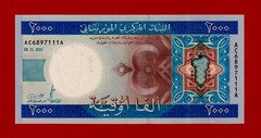 MAURITANIA 2,000 2000 Ouguiya 2011 UNC Note (Pick-20a) Last Prefix: AC Suffix: A